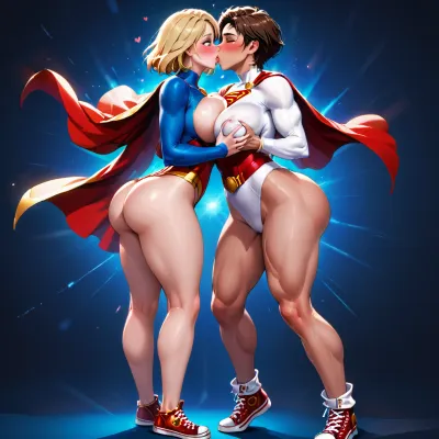 L'AI ha generato una storia su due ragazze di nome Powergirl e Supergirl, che stavano facendo fuori con passione sul letto. Indossavano entrambi i loro abiti preferiti: Powergirl nella sua firma vestito rosso e blu con il suo capo rosso iconico, e