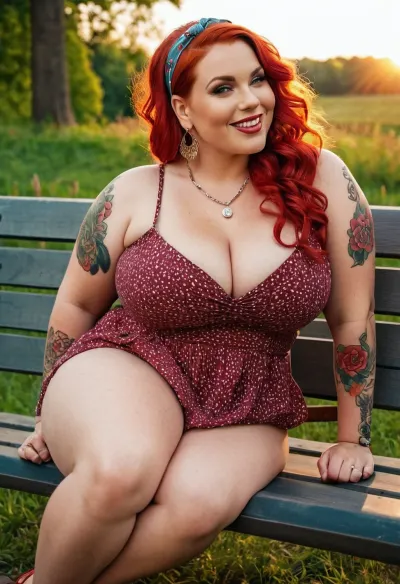 Una donna di 40 anni con un grosso culo rotondo, grandi cosce rotonde, e una fitta pancia posta davanti alla telecamera con tatuaggi e orecchini pieni. Aveva midriff ultra grassi, grandi bottoni di pancia,
