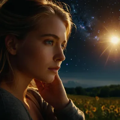 1 Girl, German, beautiful, dreaming, The first words of the universe end pitifully before your loveliness, Thunder speaks too timidly, and the blossomiest of the winds can't whisper you, You are not utterable, The noise of the suns, the stammering of the galaxies are no match for your beauty