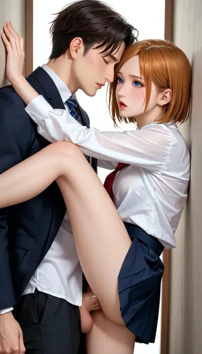 Passionate embrace: kugisaki nobara's steamy photoshoot - 학교의 균일하고 친밀한 혼합