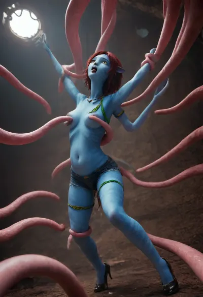 Kiri snapped pictures 의 여성 오르가즘 얼굴 와 넓은-angle 렌즈 로 Tentacles, cumming 모든 위에 그들의 얼굴