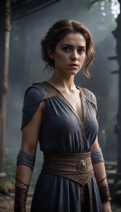 character design, women, void arcanist, mist, photorealistic, octane render, unreal engine, hyper detailed, volumetric lighting, hdr, in the style of epic fantasy scenes, fine details, ps5 graphics, full darkness, decent light on face, intense use shadow.