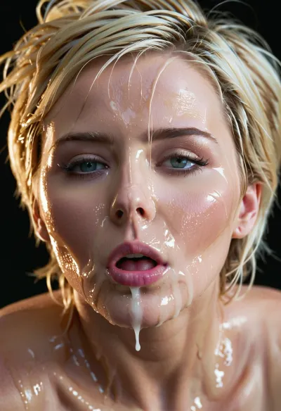 score_9, score_8_up, score_7_up, score_6_up, poprtrait, tight, orgasm face, horny, sexy, nice white teeth, (dark wet tiny lips), blonde short messy hair, blue eyes, semen in her tongue, semen dripping, dark background, soft light, woman, cum, on, face, <lora:JustCum:1>