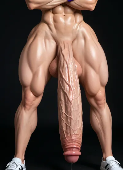 futanari, futa sex, blank background, alone, massive milking boobs, with her knees and handson the floor, massive cock with veins and balls, wide open mouth with her cock in mouth, Turned back, fitness, tall, muscular, muscular legs, huge boobs, head under breasts sucking cock, show whole body