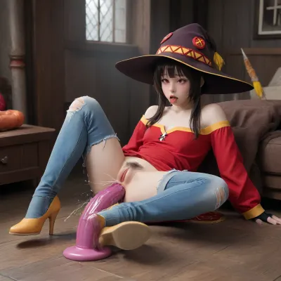 Megumins extremes Abenteuer: ein riesiger Analdildo von Hyperproportionen