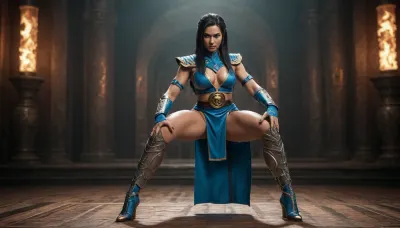 Meelina Mortal Kombat, full-length photo, good fingers