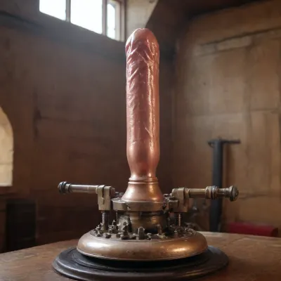 (d_far:1.5), (lower_angle:1.5), (1/3_front:1.5), steampunknoireai, (Stanislav Vovchuk:2), in a platform in a dusty lecture hall, light from high windows forms god light, Single 50 year old servant, squats on the probe of a steam punk self fucking device, it has pistons and cogs, dials and a van de graaff generator, <lora:VnC_beta:1.3>, <lora:woman_squat_xl_lora-000031:.5>, <lora:SteamPunkNoireAIp:.5>, dildo, sex, toy, vaginal, object, insertion, anal, <lora:dildo-v03-std-e97:.5>