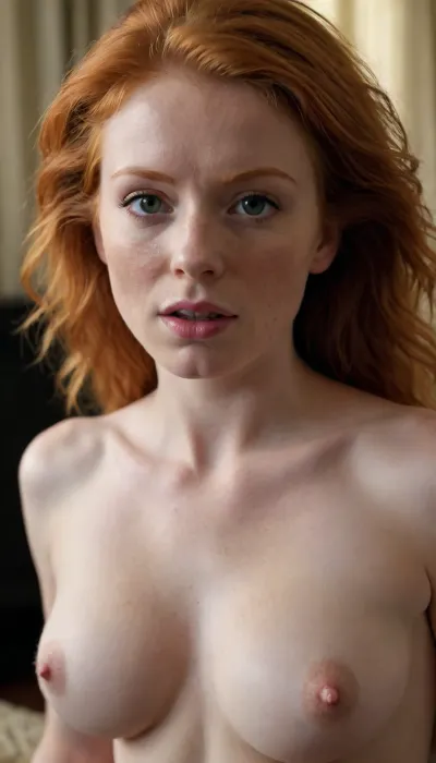 revealing her hairy ginger pussy, ginger hair, very hairy pussy