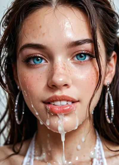 (two huge veiny cocks), close up, sick cum explosion, cum everywhere, ((cum drooling)), smooth skin, perfect skin, biting lips