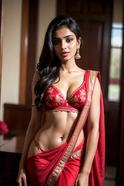 Mumbai girl in seductive saree