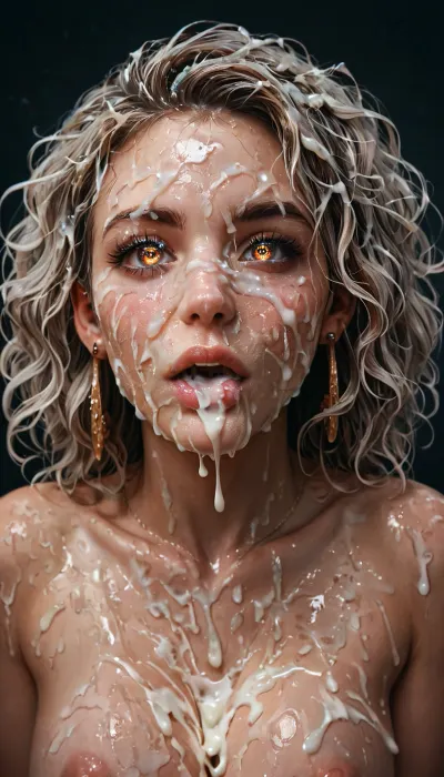 1girl with face brutally covered in cum, <lora:detailed_notrigger:.8>, <lora:580159_training_data:.8>, <lora:754990_training_data:.8>, bukkake, cum, <lora:MS_Real_XL_Bukkake:.8>