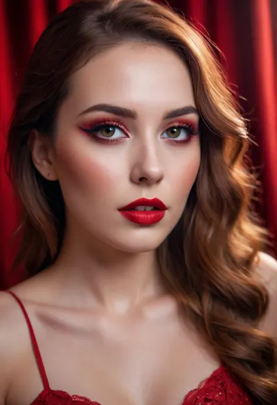 Red makeup