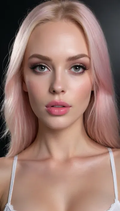 great masterpiece, highes possible quality, maximal possible resolution, 4k, (the highest possible natural:1.99), perfect rendering of requested parameters of the picture, (wild sexy erotic model:1.3), (maximal sexy face:1.9), 36 y.o., (symmetrical face:1.9), (fully closed mouth:1.9), ultimate nude, (waist view:1.9), epic natural detailed skin on the nose, epic natural under-eye skin, (shading more darkness:1.9), epic natural pattern of lips, her perfect breasts is visible, shows her tits, slim body, eyes on the same line, epic realistic pattern of the lips, epic natural all patterns, epic natural skin of the body, maximum epic natural rendering to detail, epic natural texture of skin, (epic photorealistic white light:1.9), (epic photorealistic deep darker shadow:1.99), (tonused tits:1.9), (large silicone tits:1.99), (epic photorealistic sharp light:.01), gray eyes, (she is platinum blonde with pale-pink hair:1.5), (maximal sexy facial features:1.8), (straight form of upper lip:1.3), beautiful straight nose, (straight and wide upper lip:1.8), (accurate tip of the nose:1.6), (fully closed lips:1.3), the highest possible clarity, the greatest possible rendering of the smallest details, sexy slim tonus body, proportional face, pale skin, (the most beautiful girl in the world:1.999), focused on her chin, (background blur:1.5), (epic natural facial skin:1.9), (epic natural high quality detailed and symmetrical eye whites and irises and eyelids and eyelashes and lips and eyebrows and all facial proportions and nose and pupils:1.9), (epic natural and symmetrical nipples and cheek and cheekbones:1.9), (epic natural forehead and hairline and nasofrontal angle and lipline and nipples skin and hair roots:1.9), epic natural reflections in her eyes, (epic photorealistic lighting in room:1.9), light source to her left, (absolutely dark room:1.9), (long pale pink hair:1.6), sexy evening makeup, lean cheeks, fitness girl, (epic natural clear lip contour:1.99), (the shadow is too mach hard:1.9), (shadow are too mach deeper:1.9), Oktokuro_model, lustful look, night room photography, (epic photorealistic sharp shadow:1.99), (epic photorealistic light reflection:.01), (black background:1.99)