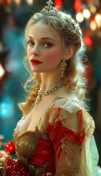 Sexy glinda, huge breasts, wizard of oz, <lora:MJ52:1.4>