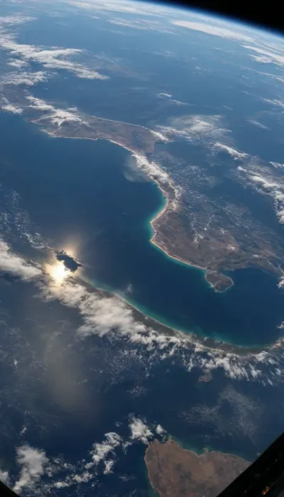 Space, planet Earth, View from the ISS, ultra realistic image, 8K