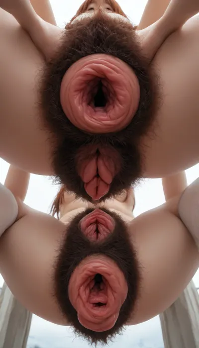 50 year old women, pussy close up, view from below, view from behind, girl bending down, rear pussy view, legs are wide spread, showing crotch, (hyper hairy pubic bush, very hairy pussy, very hairy asshole, extreme anal prolapse, extreme pussy prolapse, prolapse falling out), gaping anus, 30-inch anus, anal gap, gaping ass, pink anus, puffy anus, gaping pussy, used pussy, gape, cervix, vaginal prolapse, drool, ass is clearly seen, bubble ass, insanely hot redhead, wearing only white stockings, topless, no panties, no bra, naked, nude, long ginger hair, ponytails, petite girl, perfect waist, perfect hourglass figure, skinny, slender, slim, tight waist, perfect hands, perfect fingers, perfect anatomy, realistic skin, masterpiece, best quality, high resolution, ultra detailed