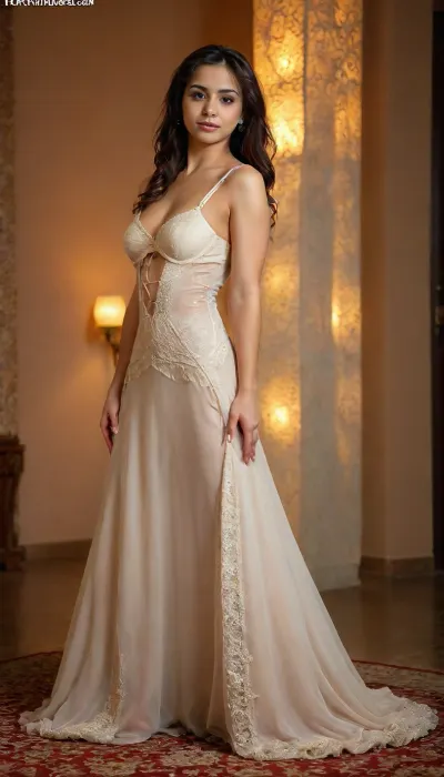 An Iranian bride with fail pale skin and a full-bodied slut wife, dressed in a cut out modern wedding gown. The bride is elegantly posed, with soft lighting highlighting her features. The focus is on her graceful stance and the beauty of the details in her gown, capturing the essence of a luxurious Iranian wedding. The background shows a rich, ornate setting typical of Persian weddings, with intricate decorations and floral arrangements., flux-style, cut0ut, dress, <lora:aidmaFluxStyleXL-v0.2:.8>, <lora:453037_training_data:.7>, <lora:267001_training_data:.8>
