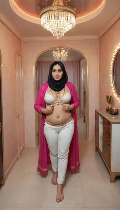 beautiful indian bhabhi wearing a hijab standinginabedroom, bedroom, gold, decoration, bed, See, "Trigger, List"beautiful indian bhabhi wearing a hijab standinginabedroom, List", Hot body beauty kashmir g women in large hijab wear sexy lingerie full body view from sideA indian muslim young thick body with her lesbian bhabhi standing in a bedroom both wearing hijab and gold chains nude oily thick body kiss pussyHot body beauty kashmir g women in large hijab wear sexy lingerie full body view from sidevery gorgeous indian milf busty thick figure married rajasthani wife wearing a very tight jeans and golden realistic bra, gold navel piercing, oily body, white skin, big ass, long height girl, thick busty figure, A gorgeous muslim indian gurl wearing a black hijab dress, golden harem chains, big perfect boobs, eyes, face covered with golden hijab, indian room, perfect lipstick, golden jewellery, full body, harem small, long hairs, milk, cumgold chain near her belly, gold chains in her hairs, standing in aindian rajasthani village open bathroom at nightA indian young busty thick figure muslim wife standing on a village house bedroom, she is trying to close her bra buttons, wearing gold chains, indian wedding girl, <lora:306097_training_data:.8>, Musl1m, Pr1nc3ss, woman, scarf, blouse, mask, <lora:Muslim_Princess:.8>, Luxury, livingroom, <lora:JJsLuxuryLivingroom_XL:.8>, love, hotel, r00m, <lora:love_hotel_r00m:.8>