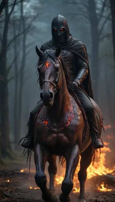 high detailed, masterpiece, headless horseman, rpgnightmare, <lora:RPGNightmareXL:1.1>