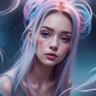 draw closup, a adult beautiful slender woman, She has a pretty coquettish faded face, heart, big red shape paint on cheeks, big red stripe paint over eyes, holding, cotton candy, elaborate hairstyle, ((small boobs)), heartshaped lips, lip gloss, aroused skin, detailed, abstract style, smoke, in the sky, colorful and vibrant, pastel colors, mystical colors, contemporary, impressionism, iridescent perspective view, sweeping circling composition, non-representational, colors and shapes, expression of feelings, imaginative, dreamy mood, detailed photo, photorealistic photo, realistic pretty women photo, realistic, night vision, soft fokus, parallax, overexposure, illustration style, she kneels, #©KITTYART



































#©KITTYART