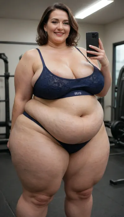 (thick gluttony obese fat old chubby 50 years old Azerbaijani old woman), (she wants to seduce me by sending this photo), (fat mature Azerbaijani woman), (she wants to suck and fucking), (her gigantic fat saggy flabby big huge thick plump body), (wide), (large fat rolls), (thick), (fat), (obese), (chubby), (plump), (huge), (big), (extremely obese), (ugly fat), (pretty smile), (SSBBW), (fat rolls), (wide large round type of figure), (wide chest), (nipples and areolas are lowered downwards), (SSBBW Fattie), (wide flat empty saggy fat long breasts:1), (old mature), (severe obesity), (wide abdominal area), (cellulite), (cellulitic legs), (fat obese plump shoulders), (fat legs), (thick legs), (plump legs), (thick thighs), (big wide hips), (fat face:1.4), (mature face:1.4), (obese face:1.4), (fat belly:1.4), (huge tummy), (big fat saggy breasts hangs lower downwards), (obese neck), (fat neck:1.2), (short neck:1.1), (sports lingerie), (belly hangs out), (breasts hangs out), (fat rolls hangs out:1.1), (brunette:1.2), (extra candid porno side view selfie with a smartphone:1.2), (gym workout room:1.2), real candid photo, her fat rolls photo, 30 mm lens, ISO 100, f/2.8