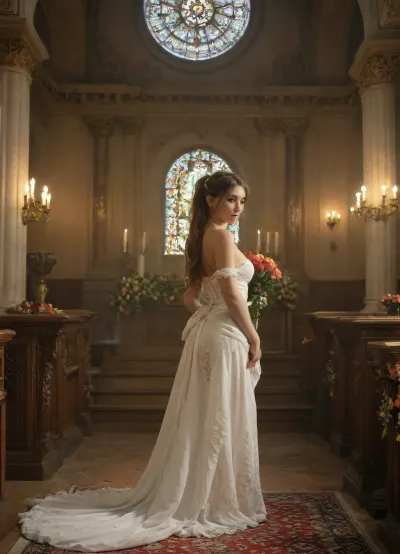 interracial, A dramatic wedding scene in anime style, a radiant bride in an elegant white wedding gown with intricate lace, (((proudly waving, (a black spades flag), with confidence in front of a crowd))), (the groom kneeling beside her with a shameful and submissive expression, his head bowed in humiliation), vibrant colors with deep blacks and soft whites, luxurious wedding decor with floral accents and a grand altar in the background, highly detailed, realistic, cinematic lighting, emotional and symbolic atmosphere, Pony Diffusion aesthetic, <lora:dAIversityUnderstandingXLRealistic:1.2>, <lora:MJ52:.8>