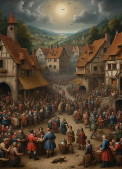 painting in the style of Pieter Brueghel the elder