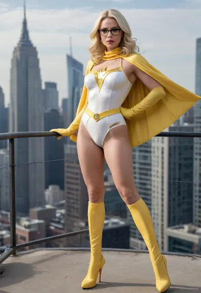 슈퍼 milf 영웅의 대담한 전투