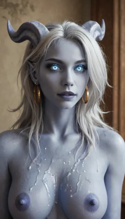 nude female draenei from world of warcraft