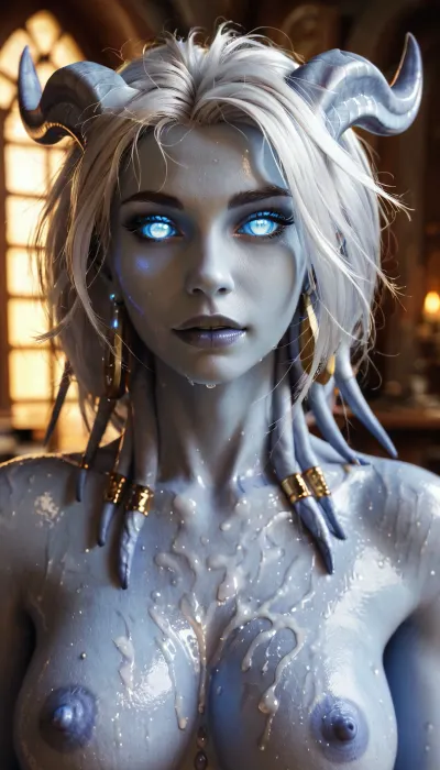 Ethereal 아름다움: 누드 draenei enigma