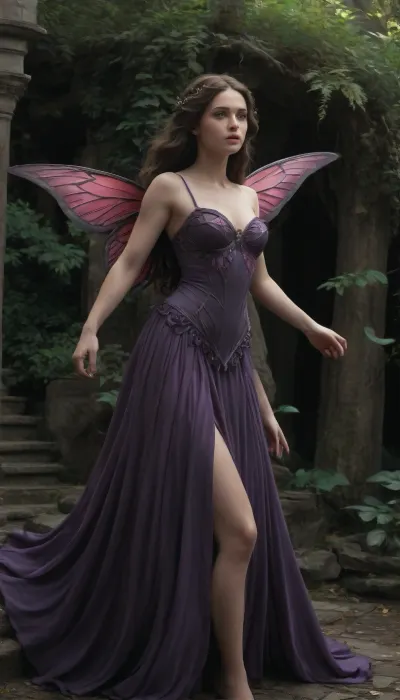 ---

🦋 “The Last Flight” – Colored Wings in a Gray World

🎨 AI Prompt, (EN), A monochromatic fantasy scene, a vast, crumbling garden turned to ash and stone. In the center, a graceful queen in a long flowing gown walks barefoot through the remains of her fallen empire.

Her figure, the gown, her face, the trees, and all ruins around her are in black, white, and gray.

Surrounding her are hundreds of butterflies, fluttering in various vibrant colors — emerald green, sapphire blue, crimson red, golden yellow, and violet.

The butterflies are the only source of color, creating an enchanting contrast.

Some land gently on her shoulders, arms, and hair — their wings open and close like soft whispers.

Behind her, a collapsed throne and shattered marble statues. Ahead, a staircase of roots and petals leads to an open sky.

Her expression is bittersweet — a farewell to beauty in a world that has turned to dust.




---

🎯 Visual Highlights, Environment and queen, grayscale, (rich textures of stone, fabric, skin), .

Butterflies, multicolor and luminous — main focus of contrast.

Style, dreamlike, fantasy-apocalyptic, cinematic still.

Light source, soft sunlight breaking through thick, cloudy skies.



---

Pokud chceš alternativní