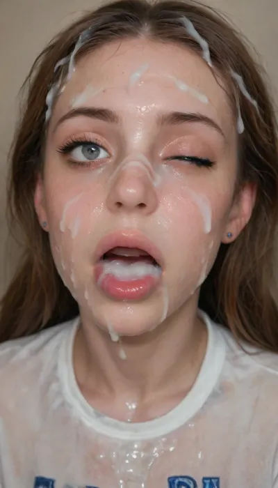 realistic cum, (cum on clothes:1.4), cum on, (Cum flows:1.5), (cum on body:1.4), cum on hair, (cum on face:1.7), bukkake, ((Clothes and body covered with semen)), (mouth wide open:1.2), (mouth filled with cum:1.5), beautiful face, (cum on hair:1.3), (wide eyes:1.2), (((one eye half closed:1.4))), ((rolling eyes:1.6)), pigtails, cute ginger woman, cum, on, face, <lora:JustCum:1.5>, <lora:678016_training_data:1.9>, <lora:cum_in_eye_deepmind:1.7>
