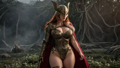 masterpiece, high resolution, perfect makeup, blush, slim waist, wide hips, massive boobs, armor, cleavage, malenia blade of miquella, malenia, (elden ring), <lora:bombshell_v2:.8>, <lora:bboobs-000005:.8>, elden ring, a, woman, with, red, hair, winged, helmet, sword, cape, <lora:Malenia1024:.8>