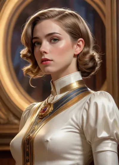 1girl, J.C., Leyendecker, Style, page, <lora:J.C. Leyendecker Style:.8>