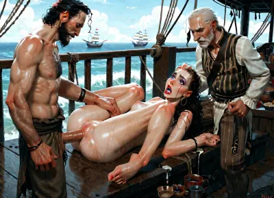 incase style, scared Tall woman, brown long hair, skinny short body, C cup natural tits, long legs, tight ass, aristocrat women, (makeup), ((missionary)), gang rape by ugly pirates on pirates ship, incase, style, <lora:287175_training_data:.8>