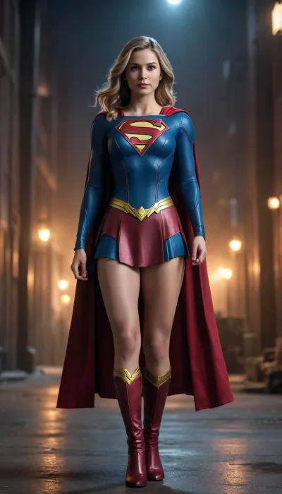 Supergirl girl in full growth