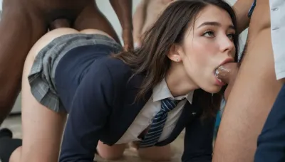 Interracial, gangdicks, 5black men, black cocks, fucked by black men, straight silky hair, large breast, 1 japanese schoolgirl, clothed sex, fullbody, creampie, school uniform, blazer, (close the blazer:1.4), doggy style, 3/4view, school skirt, striped tie, black kneehighs, ahegao, irrumatio, deepthroat, cum in mouth