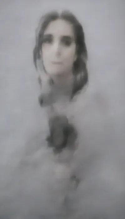 1 girl, gothic, pale skin, (pale skin:4), dark black eyes, (black hair:2), long hair, pink eyeliner pencil, (red lipstick), white skin, black chokes, umbilical cord, pink nipples, large, round and heavy breasts, posing in front of the mirror, bedroom, tan lines, extreme grab waist, pencil waist, wide hips, small glass body, round buttocks, naked, dripping cats, wet cats, cat juice