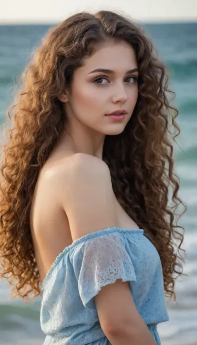 полностью обнажëнная девушка. curly long hair, идеальное тело, большая грудь. background, sea.
высокая детализация. соблазнительный взгляд, пухлые губы. nude