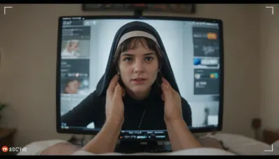 extreme perspective, third person pov, (detailed anal penetration), from behind, from below, wide camera angle actions scene, foreshortening, Golden Ratio, dutch angle, Russian 18yo Olga, curvy body, solo, side slit, very short hair, nun, black mini skirt, black top, long sleeves, incense burner, veil, habit, cowboy shot, blunt bangs, squatting down on the cock, nude ass visible, full body view, (view from behind), intricate detailed, textures, hyperrealistic, on background, misc, on Luxury apartments, indoor, unusual interior, high ceiling, floor-to-ceiling windows, Manhattan is visible from the windows, night sky, (Ultra detailed:1.4), ideal human, hand on hip, newest, vibrant, stunningly beautiful, crisp, detailed, sleek, ultramodern, subtle shadows, high contrast, cinematic, ultra detailed, intricate, dynamic pose, Canon EOS 6D Mark, ISO 40000, Full HD, Dual Pixel CMOS AF, Leica, photography, ultra details, natural light, light background, photo, Studio lighting, 16k, highly detailed, masterpiece, best quality, interesting angle, eye catching composition, (((depth of field:2))), (((forced perspective:2))), amazing quality, very aesthetic, (wide screen:2), centered in frame, <lora:detailed_notrigger:1>, <lora:add-detail-xl:1.1>