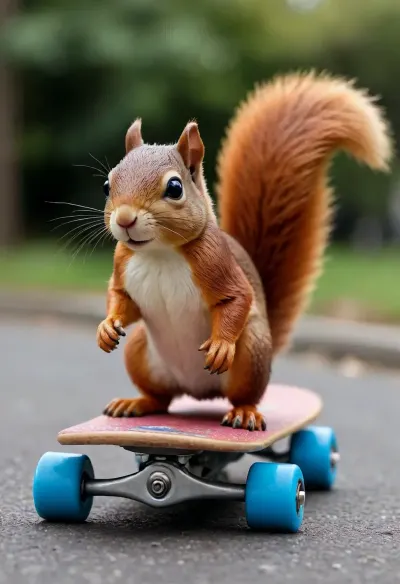 A small toy squirrel is skateboarding. #©KITTYART

























#©KITTYART