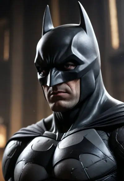 Batman, very well defined insanely detailed ultra high quality, half body