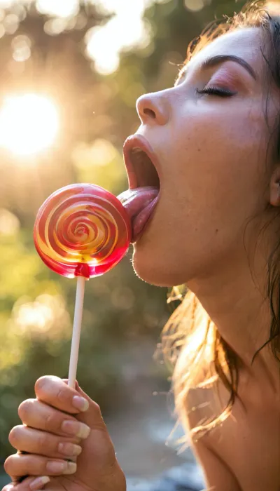 Erotic photography, filmic, 2girls, 24 years old, perfect finger, cinematic, (well-lit scene), magical, great angle, fantasy, (DSLR photo), tanned, make-up, slutty, glossy lips, (face to face), extreme close-up face, open mouth, tongue out, salvia, blushing, closed eyes, ((holding in hand 1lollipop)), (((licking 1lollipop))), crazy angle, (bokeh:1.4), cozy light, sunlight, sunbeam, lens flare, sidelighting, light ra, ethereal fantasy photography, grim, drkms, handslora, attractive, pop, art, <lora:MJ52:.6>, <lora:DarkGrimFantasyXL-000004:.4>, <lora:LCMTurboMix_Euler_A_fix:2>, <lora:590198_training_data:2>, <lora:dare_attractive_pop_art:.8>