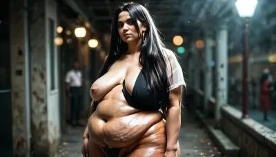 old, skinny, ugly horny india sikh man, (complete serious traditional clothed, not nude!!), gropes a 35 year old indian woman wearing a loose dress stood in a photography studio, curvy, cellulite, (imperfect skin:1.5), (obese:1.1), (black straight long hair:1.5), (tall:1.3), one breast out, (long saggy flat tits but obese fat round saggy belly), (fat empty saggy breasts), (bokeh), (professional lighting), <lora:MJ52:.4>, <lora:reij-moderngothic-000006:.1>, <lora:great_lighting:.1>