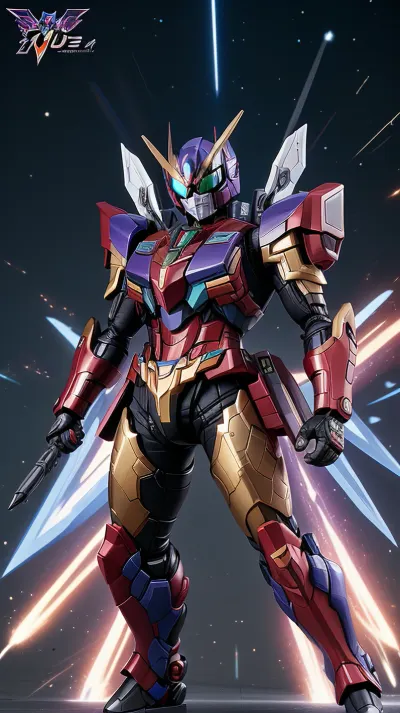 kamen rider build + infinite justice gundam. fusion. Strong body. Hd.4k.