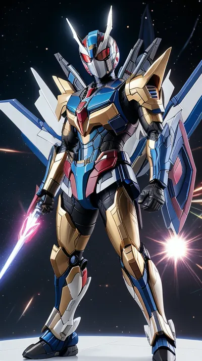 kamen rider build + strike freedom gundam. fusion. Strong body. Hd.4k.