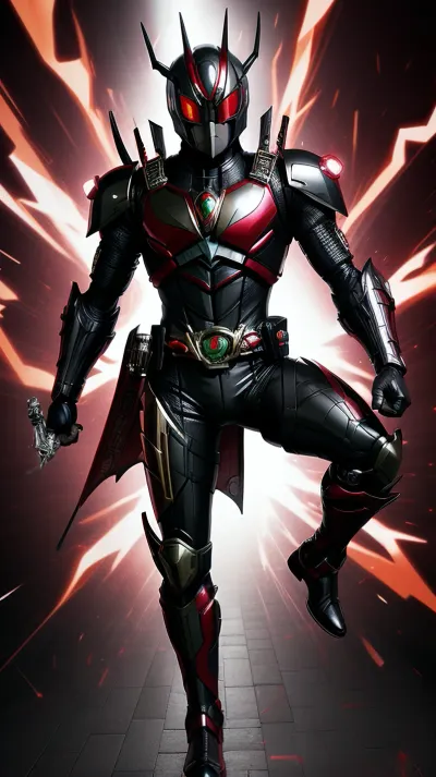 kamen rider ryuki + red eyes black dragon. fusion. Strong body. Hd.4k.