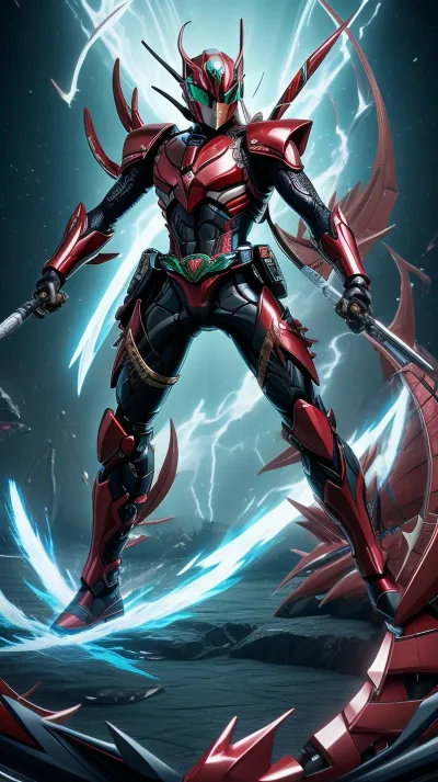 kamen rider ryuki + Gyarados. fusion. Hd.4k.