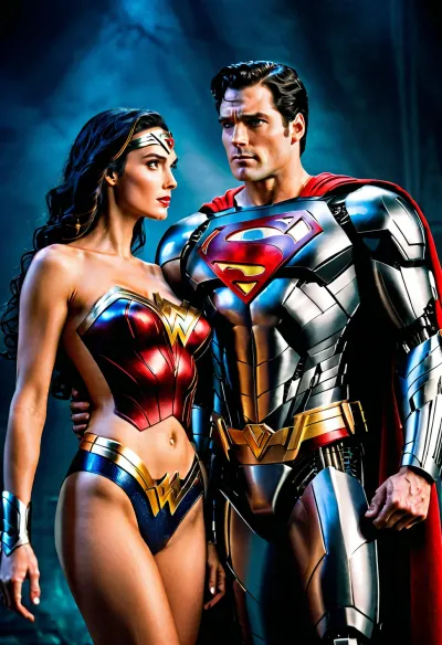 Superman and Wonder Woman ROBOT, NUDE sex