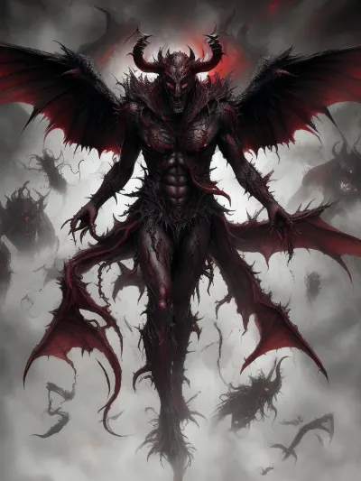 demons, evil, Red, Skin, demon, demonic, Black, wings, monster, creature, beast